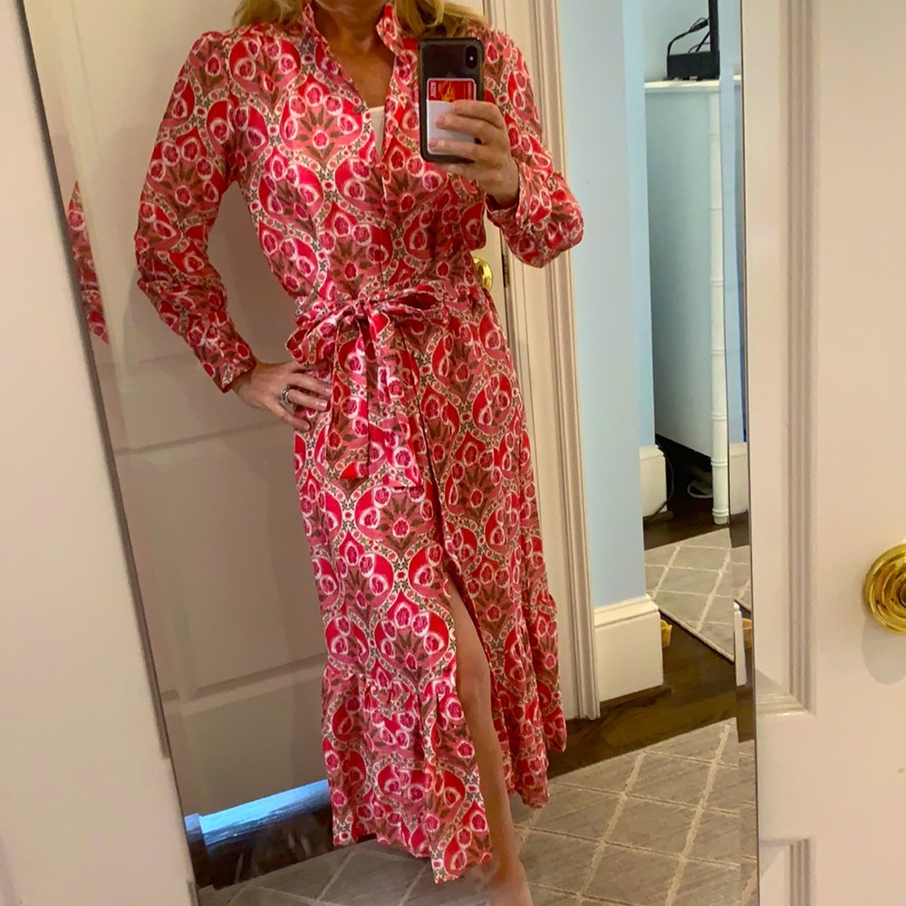 Zara linen button up maxi dress - XS